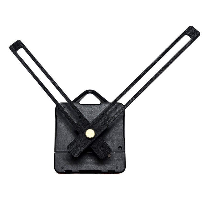 Čierne drevené ručičky na hodiny s tichým quartz strojčekom pre moderné interiéry.