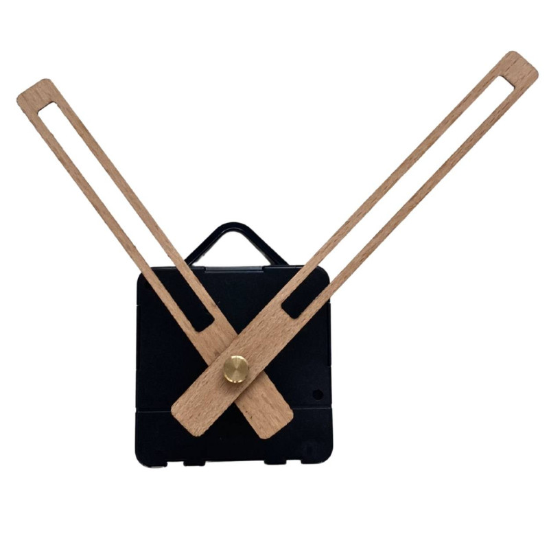 Prírodné drevené ručičky na hodiny s tichým quartz strojčekom pre moderný interiér.