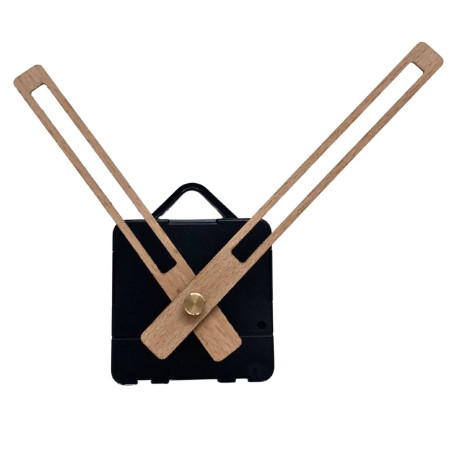 Prírodné drevené ručičky na hodiny s tichým quartz strojčekom pre moderný interiér.