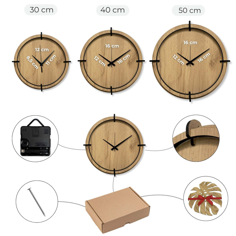 Elegantné hodiny s motívom stromov a kľukatej rieky