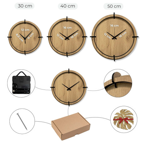 Elegantné hodiny s motívom stromov a kľukatej rieky