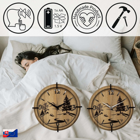 Dizajnové hodiny s prírodnou scenériou a 3D efektom