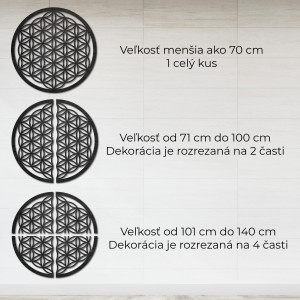 Elegantná vyrezávaná drevená mandala zdrevia na stenu 2