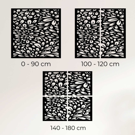 Kvetinový drevený panel na stenu - KROKORIRO