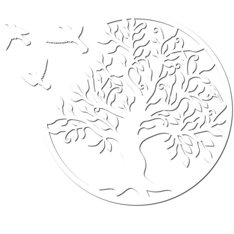 Drevený Strom života s vtákmi – prírodná...