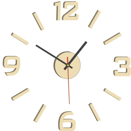 Akrylové 3D nástenné hodiny – 3D efekt, bez vŕtania