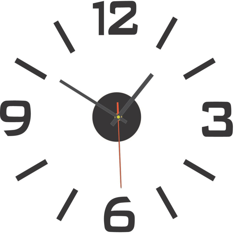 Akrylové 3D nástenné hodiny – 3D efekt, bez vŕtania