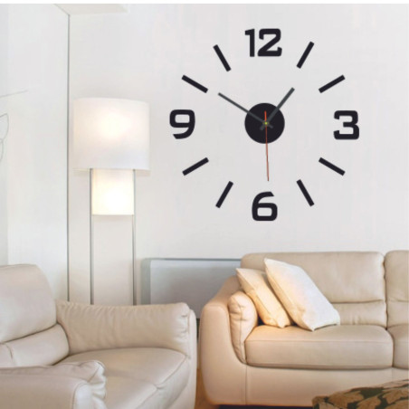 Akrylové 3D nástenné hodiny – 3D efekt, bez vŕtania