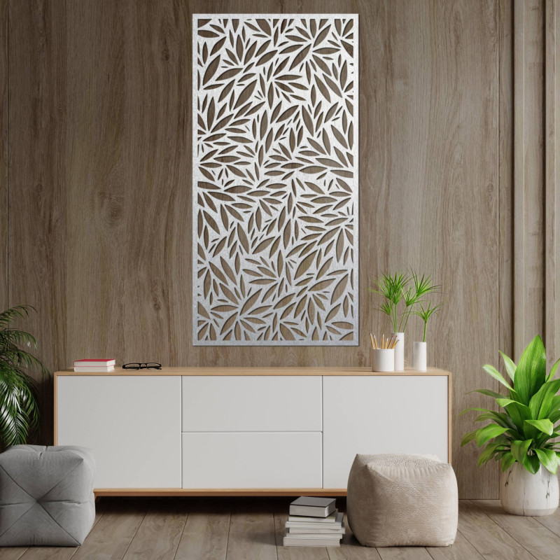 Oživte svoj interiér dreveným obrazom s motívom listov
