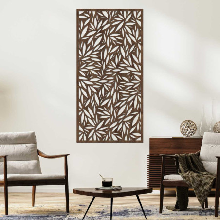 Prírodná krása listov zachytená v drevenom obraze