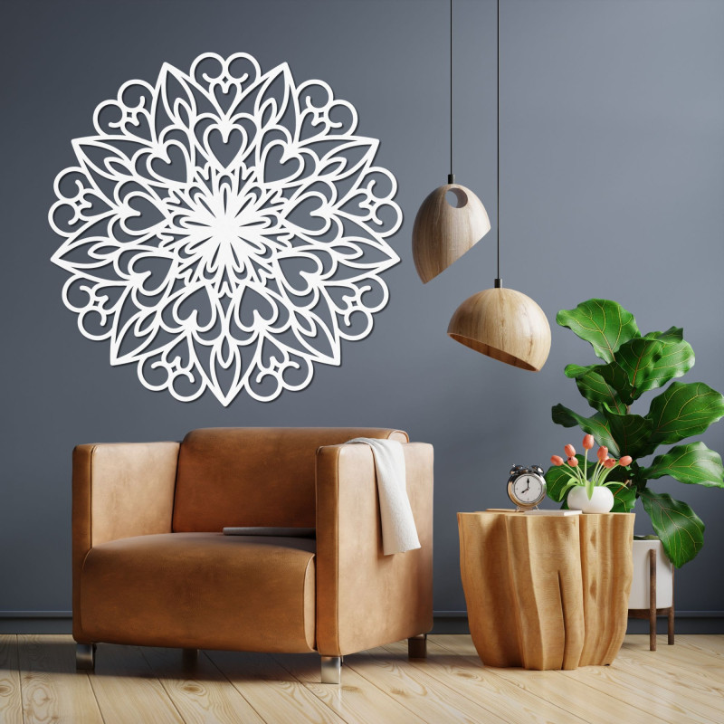 Mandala Drevená dekorácia na stenu