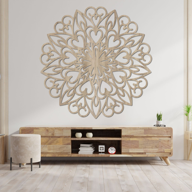 Mandala Drevená dekorácia na stenu