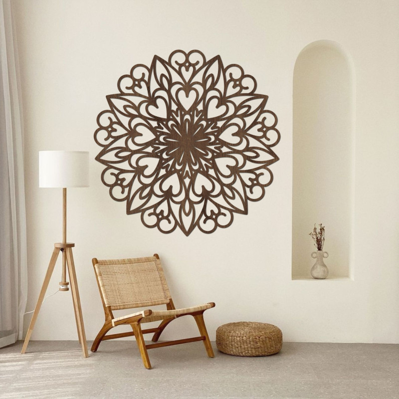 Mandala Drevená dekorácia na stenu