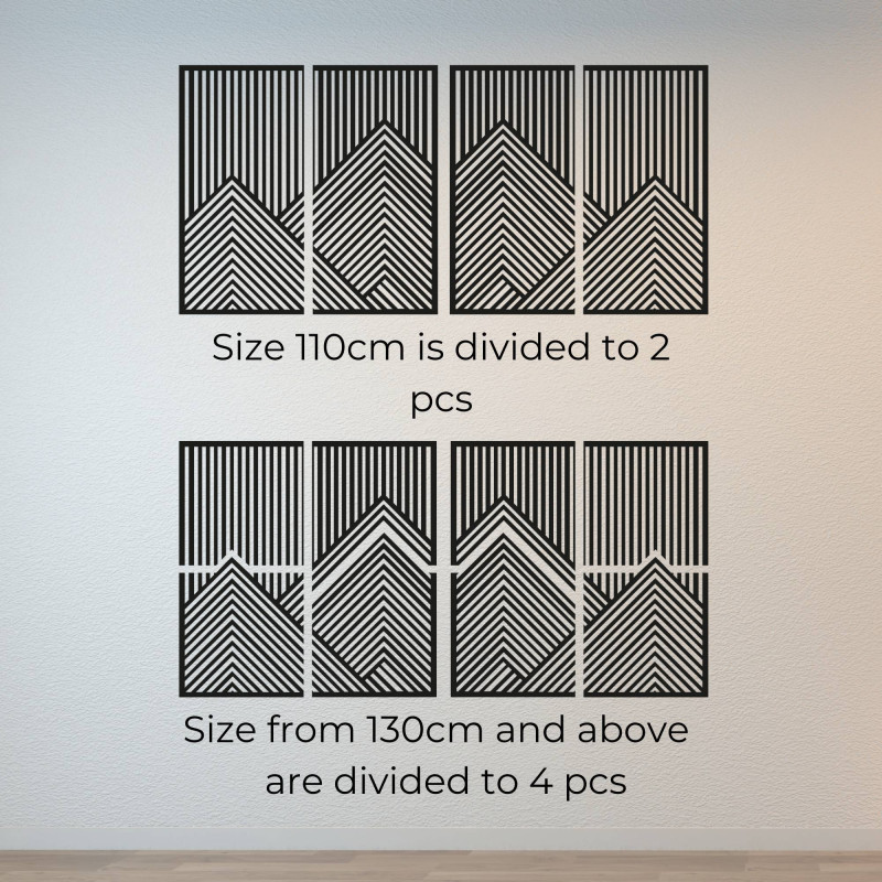 Dvojdielna nástenná dekorácia s motívom hôr v modernom štýle