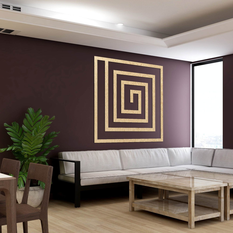 Dekorácia zaujme už na prvý pohľad svojím geometrickým rytmom, ktorý dodáva priestoru moderný a zároveň nadčasový vzhľad