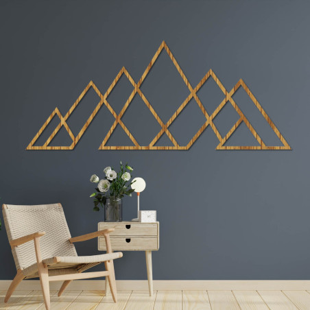 Geometrický obraz hôr ako štýlový doplnok na stenu