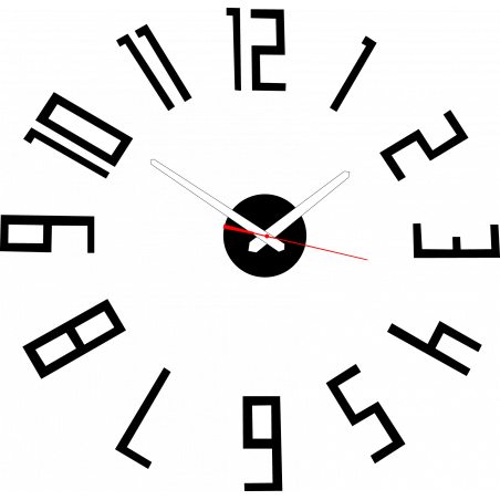 Moderné hodiny na stenu vyrobené z plastu. Vlastná výroba, X-momo