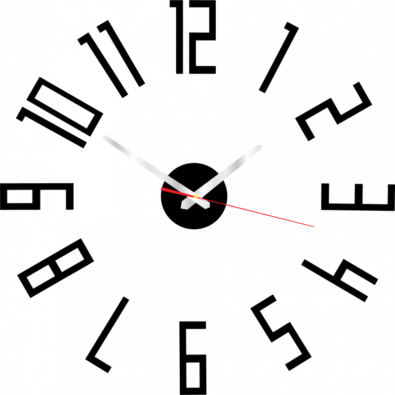 Moderné hodiny na stenu vyrobené z plastu. Vlastná výroba, X-momo