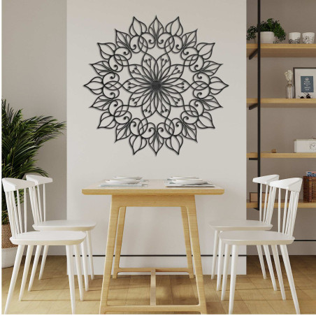 Drevená kvetinová Mandala | Precízny 3D výrez z HDF
