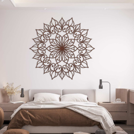 Drevená kvetinová Mandala | Precízny 3D výrez z HDF