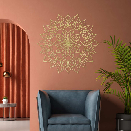 Drevená kvetinová Mandala | Precízny 3D výrez z HDF