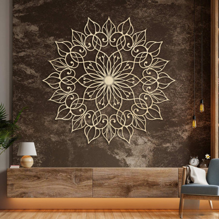 Drevená kvetinová Mandala | Precízny 3D výrez z HDF