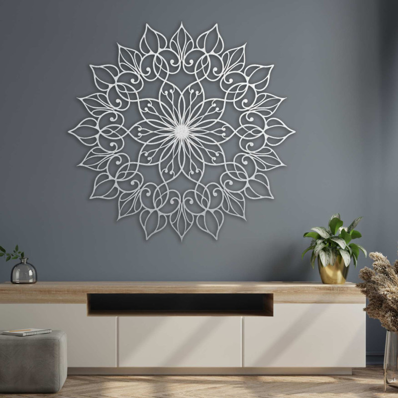 Drevená kvetinová Mandala | Precízny 3D výrez z HDF
