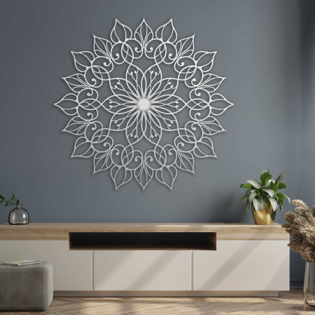 Drevená kvetinová Mandala | Precízny 3D výrez z HDF