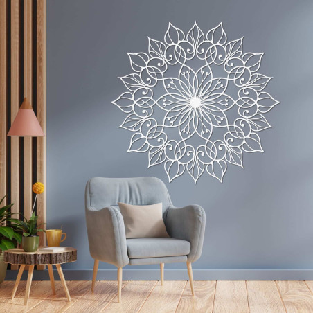 Luxusná nástenná Mandala Flower – Vyrezávaný ornament