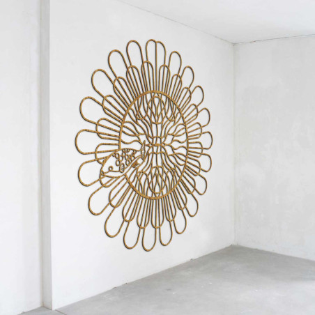 Vyrezávaný 3D obraz mandala ryba štvorzubec z čiernej HDF dosky