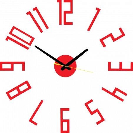 Moderné hodiny na stenu vyrobené z plastu. Vlastná výroba, X-momo