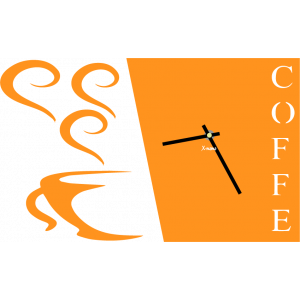 Moderné nástenné hodiny  Čas na kávu OLDRICHT