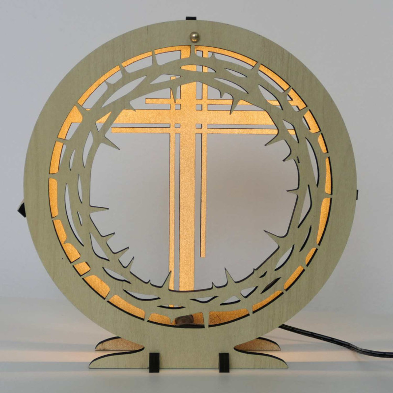 LED kríž s tŕňovou korunou vytvorí pokoj a harmóniu domova.