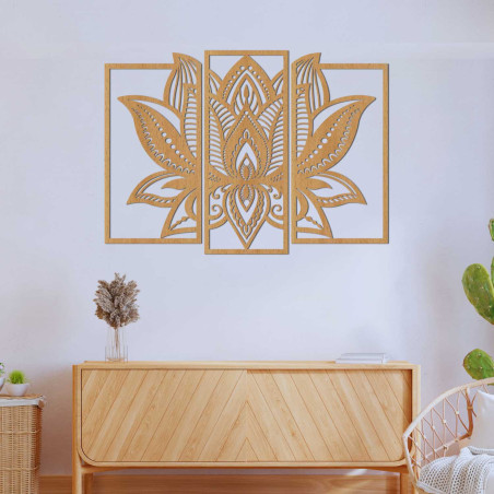 Moderná mandala lotos na stenu – harmonická dekorácia do obývačky