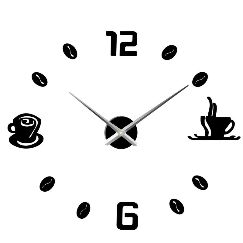 Hodiny na stenu nalepovacie káva | COFFE