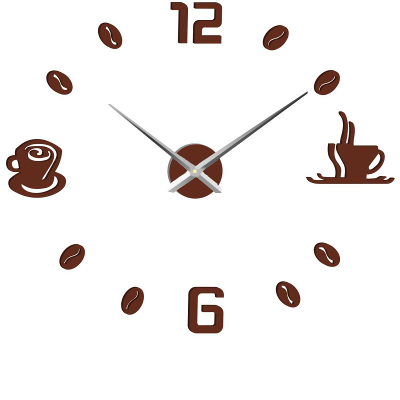 Hodiny na stenu nalepovacie káva | COFFE