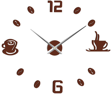 Hodiny na stenu nalepovacie káva | COFFE