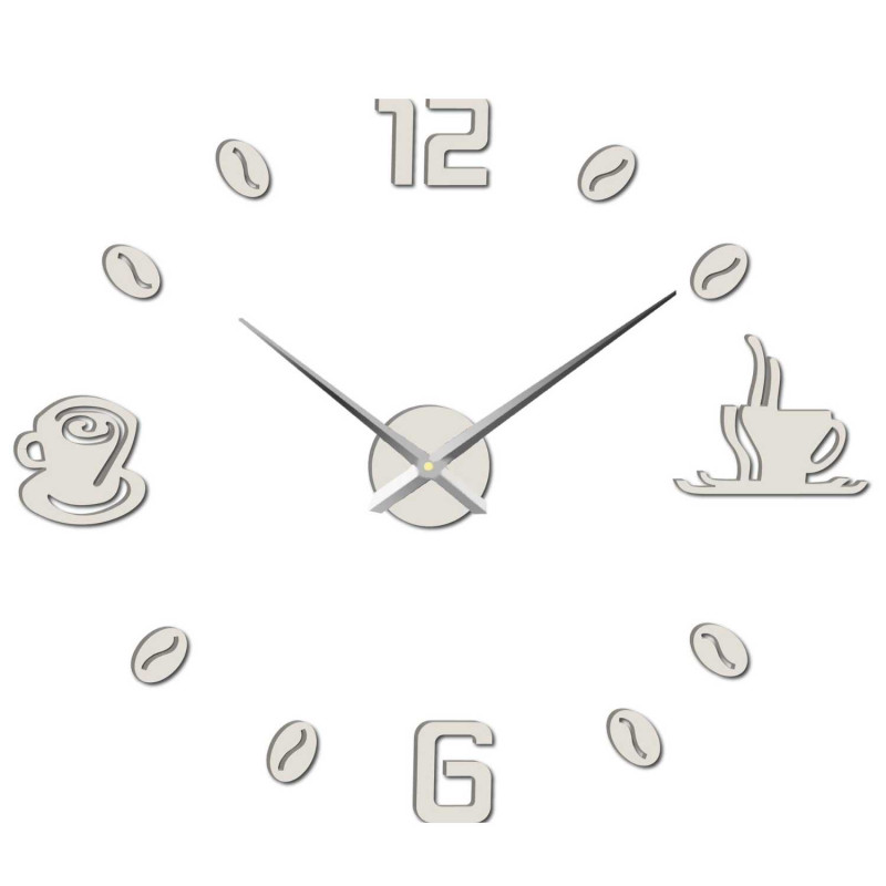 Hodiny na stenu nalepovacie káva | COFFE