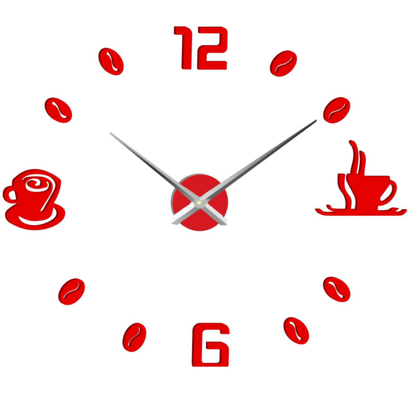 Hodiny na stenu nalepovacie káva | COFFE