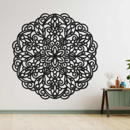 Luxusná drevená mandala na stenu pre harmonický a elegantný interiér