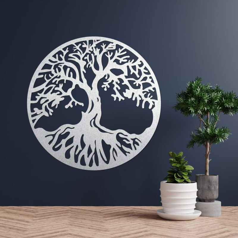 Minimalistický strom života na stenu s detailným spracovaním