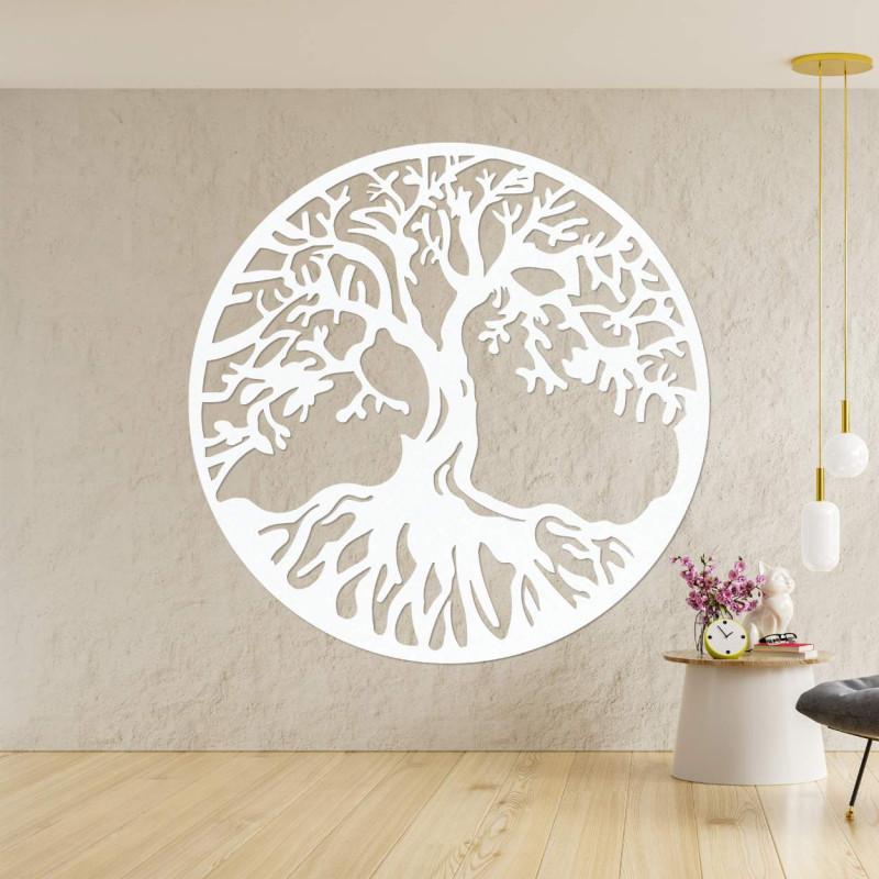 Minimalistický strom života na stenu s detailným spracovaním