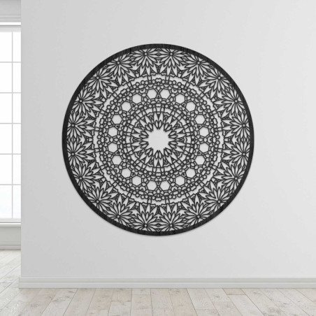 Elegantný obraz mandala z dreva do moderného domova