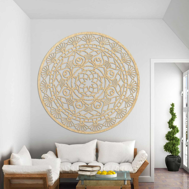 Elegantná nástenná dekorácia mandala s detailným geometrickým vzorom