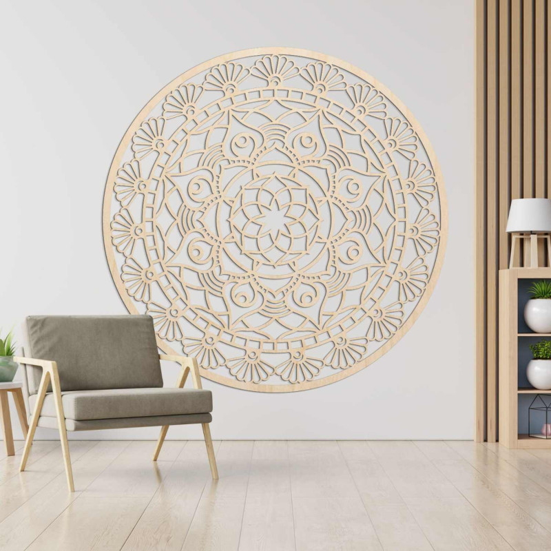 Elegantná nástenná dekorácia mandala s detailným geometrickým vzorom