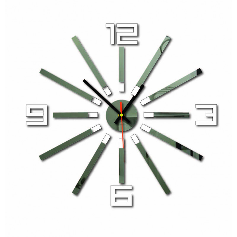 Moderné hodiny na stenu vyrobené z plastu. Vlastná výroba, X-momo