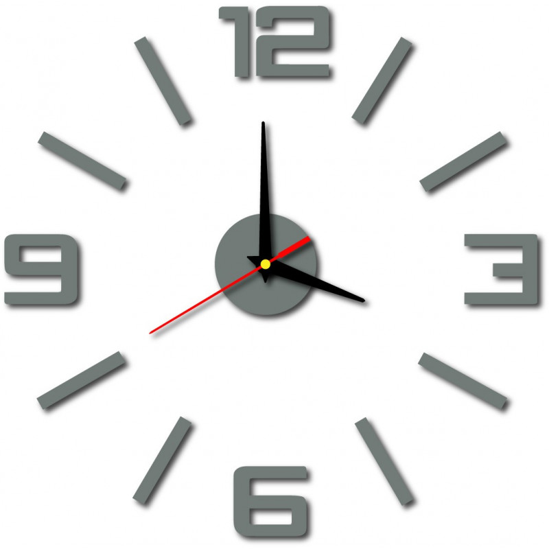 Moderné hodiny na stenu vyrobené z plastu. Vlastná výroba, X-momo