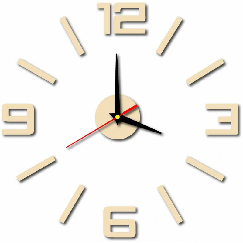 Moderné hodiny na stenu vyrobené z plastu. Vlastná výroba, X-momo