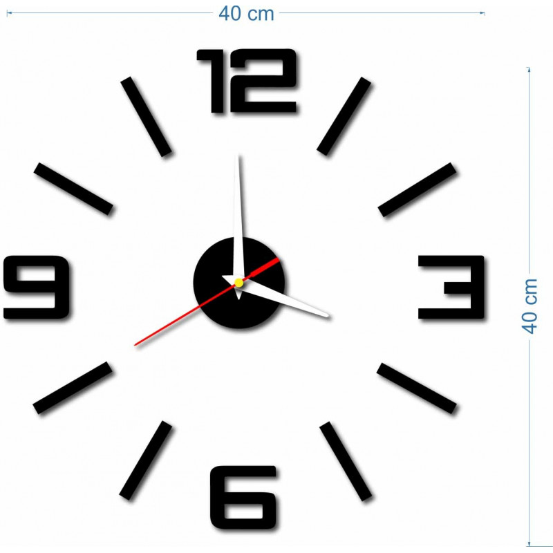Rozmery nástenných hodín vyrobených z plastu. Trendy hodiny ako obraz.