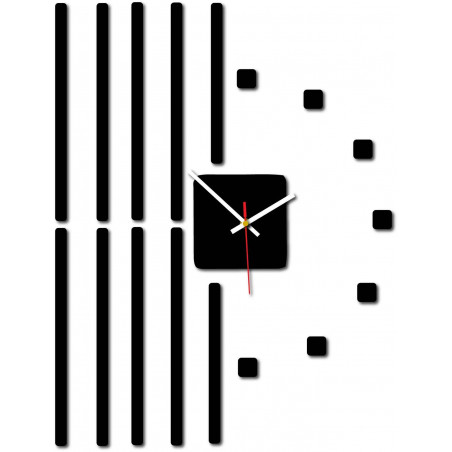 Moderné hodiny na stenu vyrobené z plastu. Vlastná výroba, X-momo